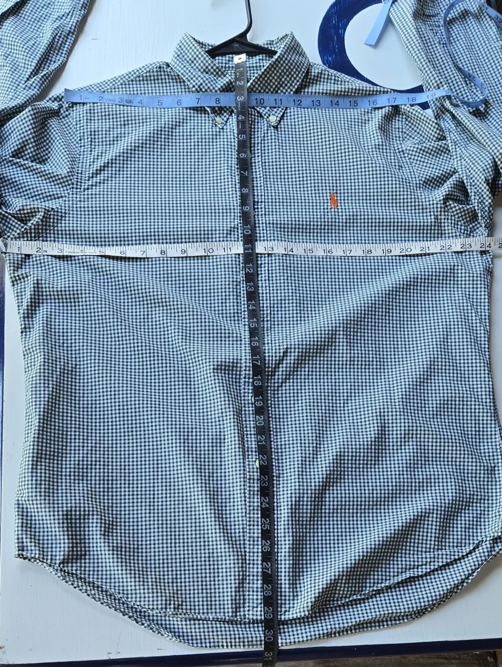 Ralph Lauren Pine Green Checkered Button Front Shirt Size Large